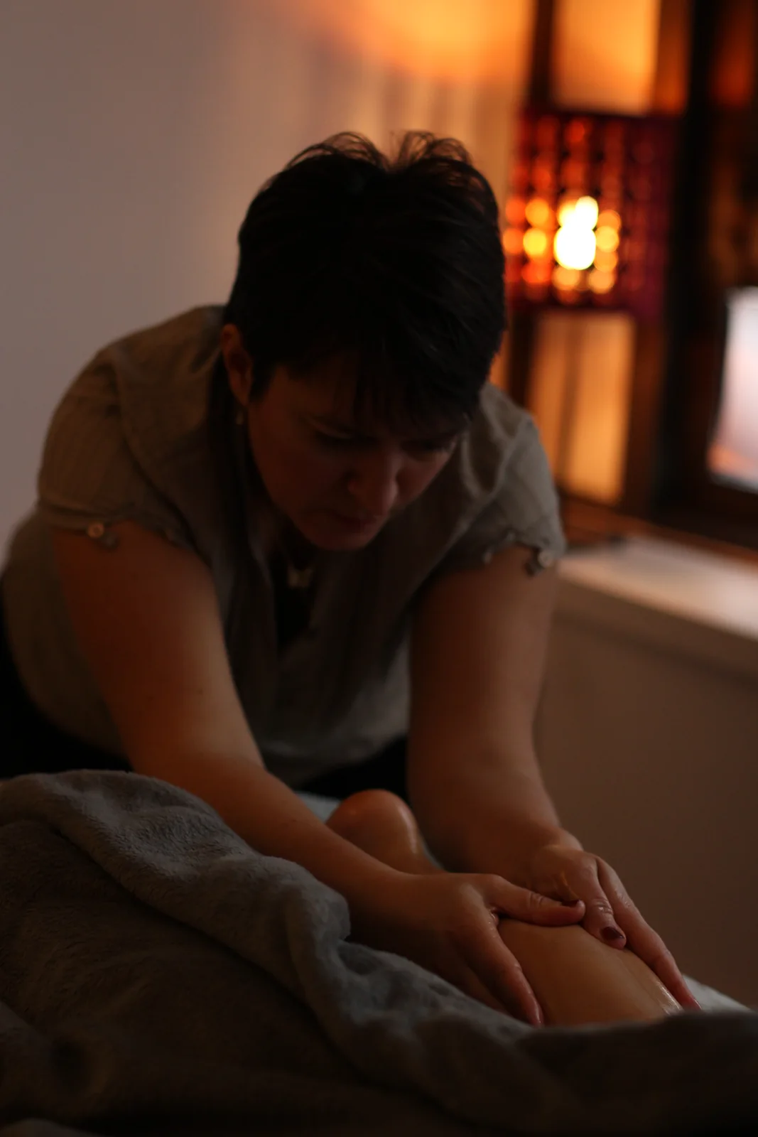 Détail d’un moment de massage